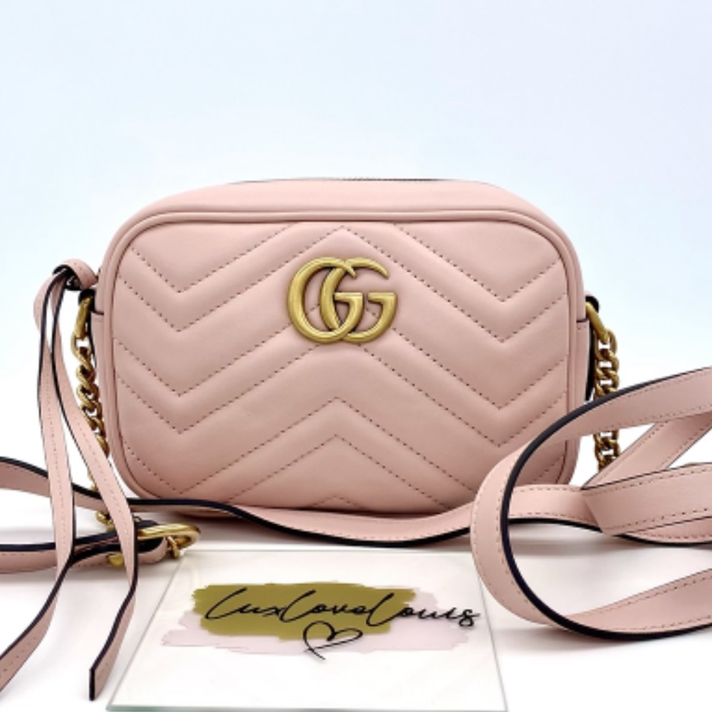 Gucci Marmont mini crossbody in light Pink